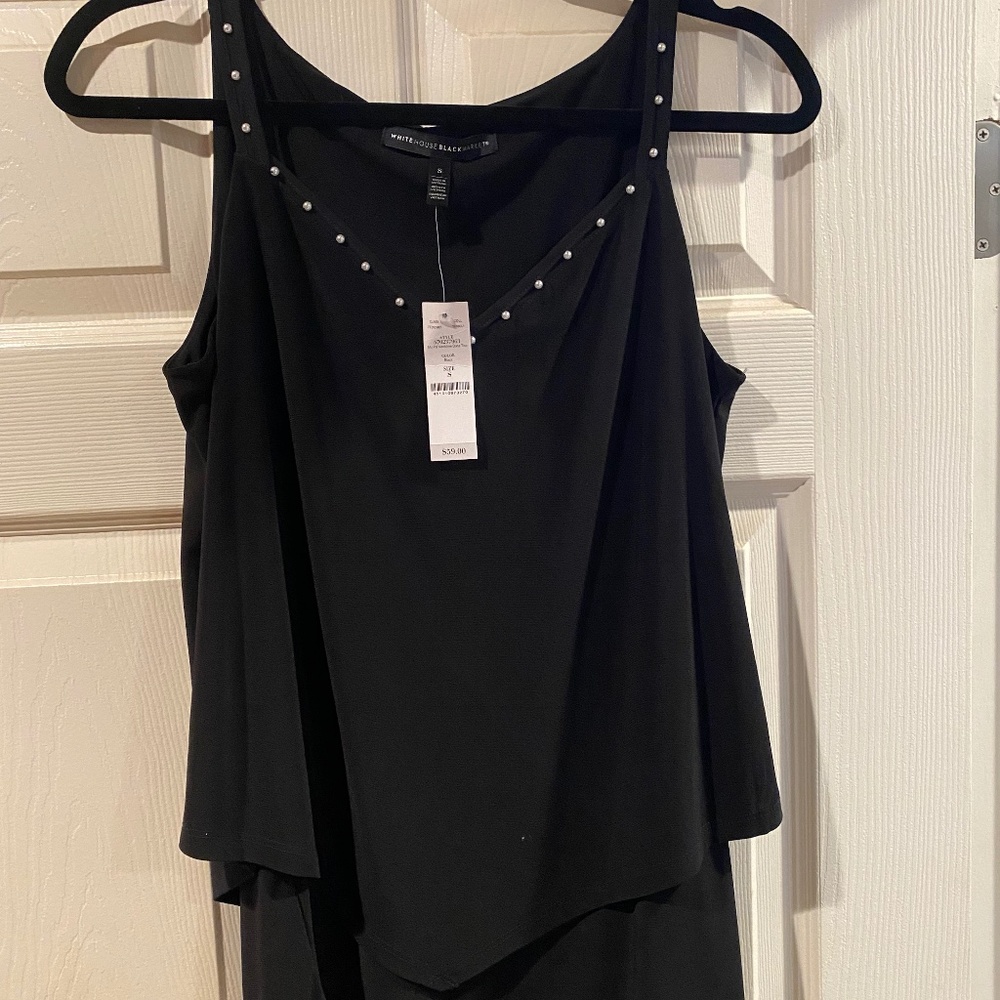 White House black market black blouse NWOT